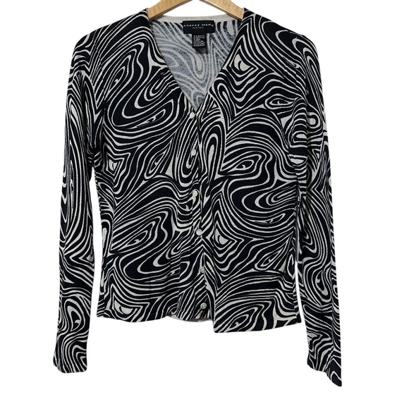 August Silk Petites Silk Cardigan Sweater Size PM Button Front - Picture 4 of 4